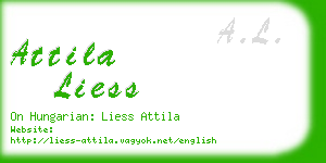 attila liess business card
